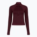 Maglia termica uomo Under Armour ColdGear Textured 1/2 Zip dark maroon/fuchsia dusk/metallic silver