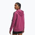 Felpa con cappuccio donna Under Armour Icon Fleece Taped Hoody fuchsia dusk/white 2