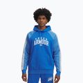 Felpa da uomo Under Armour Rival Fleece Colorblock Hoodie blu atlantis/bianco