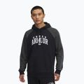 Felpa da uomo Under Armour Rival Fleece Colorblock Hoodie nero/castlerock/bianco