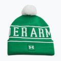 Berretto invernale da uomo Under Armour Halftime Pom Beanie team kelly green/white/white