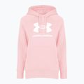 Felpa da donna Under Armour Rival Fleece Big Logo Hoody prime pink/white 3