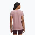 Maglietta da allenamento donna Under Armour Rival Logo rosa tormalina/fumo marrone 2