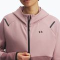 Felpa donna Under Armour Unstoppable Fleece HZ tourmaline pink/maroon mist/black 3