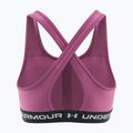 Reggiseno sportivo Under Armour Crossback Mid fuchsia dusk/black/white 2