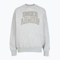 Felpa donna Under Armour Rival Fleece Varsity Crew halo gray light heather/expedition green 3