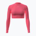 Maglia a maniche lunghe da allenamento donna Under Armour HeatGear Crop Mock bittersweet pink/posh pink