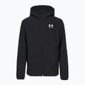 Giacca sportiva per bambini Under Armour Vibe Woven Windbreaker Jacket nera/bianca
