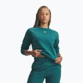 Felpa da donna Under Armour Rival Fleece Crew rack green/white