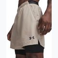 Pantaloncini da allenamento uomo Under Armour Vanish Woven 2.0 2IN1 Shorts timberwolf taupe/black 4