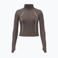 Felpa da allenamento donna Under Armour Meridian Contour Full Zip peppercorn/white/peppercorn