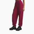 Pantaloni da donna Under Armour Icon Fleece Gym Pant claret/white