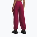 Pantaloni da donna Under Armour Icon Fleece Gym Pant claret/white 3