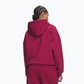 Felpa donna Under Armour Icon Fleece Hoodie claret/white 2