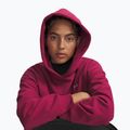 Felpa donna Under Armour Icon Fleece Hoodie claret/white 3