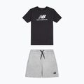 Set bambino New Balance Stacked Logo Tee & FT Short nb caviar 8