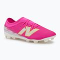 Scarpe da calcio per bambini New Balance Furon Team V8 FG pink heat/sea salt/gold metallic