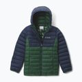 Giacca da bambino Columbia Powder Lite II Hooded rain forest/collegiate navy 8