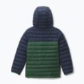 Giacca da bambino Columbia Powder Lite II Hooded rain forest/collegiate navy 9
