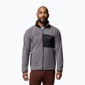 Felpa in pile da uomo Columbia Fast Trek Overlay Full Zip city grey/black