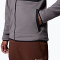 Felpa in pile da uomo Columbia Fast Trek Overlay Full Zip city grey/black 6