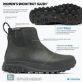 Stivali invernali da donna Columbia Snowtrot Slush black/sea salt 8
