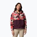 Giacca antivento da donna Columbia Spire Valley Printed Windbreaker washed red ikatbloom print/moonvista