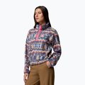 Felpa in pile da donna Columbia Helvetia II Printed Cropped Half Snap sea salt/retrotee 4
