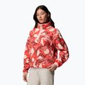 Felpa in pile da donna Columbia Helvetia II Printed Cropped Half Snap poppy red/sunscape 4