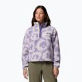 Felpa in pile da donna Columbia Helvetia II Printed Cropped Half Snap stormwatch/sprayflower