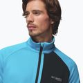 Felpa da trekking da uomo Columbia Triple Canyon Grid Fleece Full Zip II compass blue heather/black 6