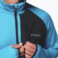 Felpa da trekking da uomo Columbia Triple Canyon Grid Fleece Full Zip II compass blue heather/black 8