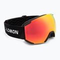 Maschera da sci per bambini Salomon Radium black/mi mid red