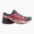 Scarpe da corsa per bambini Salomon Speedcross Waterproof grisaille/hushed violet/rouge red 8