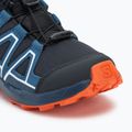 Scarpe da corsa per bambini Salomon Speedcross Waterproof blu scuro/blu scuro/arancione rosso 7