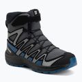 Scarpe da trekking per bambini Salomon XA Pro V8 Winter Waterproof turbolenza / nero / blu scuro