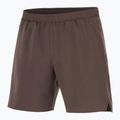 Pantaloncini da corsa uomo Salomon Shakeout C 2IN1 7" coffee bean 4