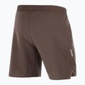 Pantaloncini da corsa uomo Salomon Shakeout C 2IN1 7" coffee bean 6