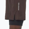 Pantaloncini da corsa Salomon Sense 2IN1 da uomo chicco di caffè 4
