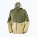 Giacca softshell da uomo Salomon Outherpath Pro 2.5 l grigio verde/ foglia d'uva 9
