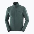Felpa da trekking uomo Salomon Essential Lighwarm Full Zip green gables 3