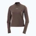 Maglia a maniche lunghe da corsa donna Salomon Bliss coffee bean 3