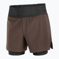 Pantaloncini da corsa da uomo Salomon Sense Aero 2IN1 5 "coffee bean" 8