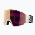 Maschera da sci Salomon S/View 3 S2 white/ml lruby