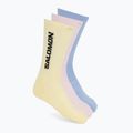 Calze Salomon Everyday Crew 3 pack brunnera blue/dusty yellow/icy pink