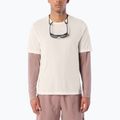 Maglia da corsa da uomo Salomon Shakeout Core GFX SS Tee whisper white/pink frosting