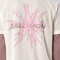Maglia da corsa da uomo Salomon Shakeout Core GFX SS Tee whisper white/pink frosting 4