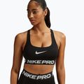 Reggiseno sportivo Nike Pro Light Support Non Padded black/white/metallic silver