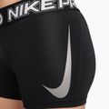 Pantaloncini da allenamento da donna Nike Pro Mid Rise Biker 3" black/white/metallic silver 8
