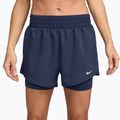 Shorts donna Nike One Dri-Fit High-Waisted 3" 2In1 midnight navy/white